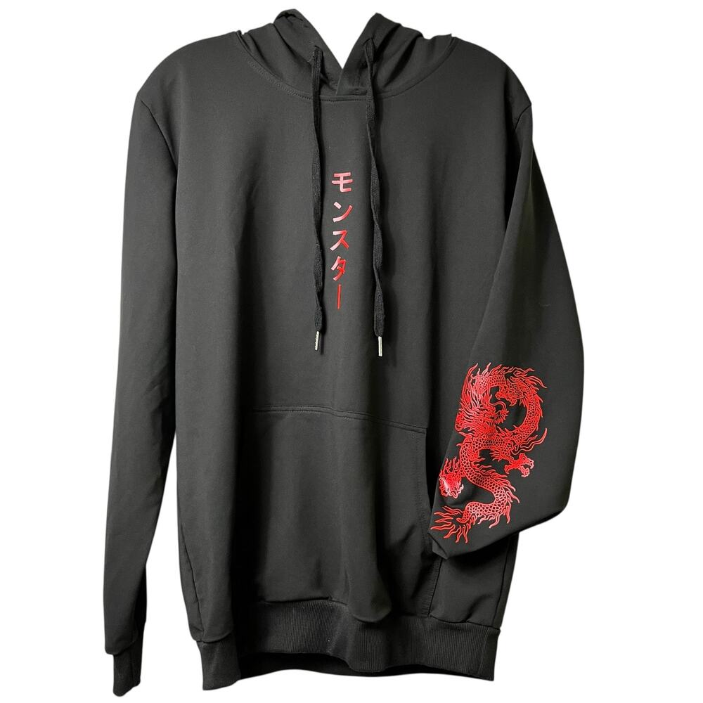 Dragon Hoodie Red & Black Shein M (2701)